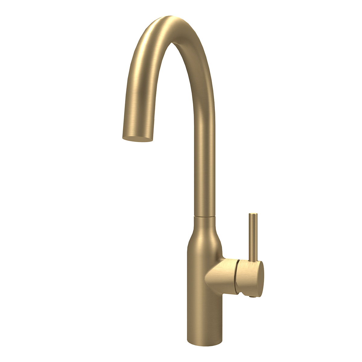 Eli single lever kitchen tap in brushed brass