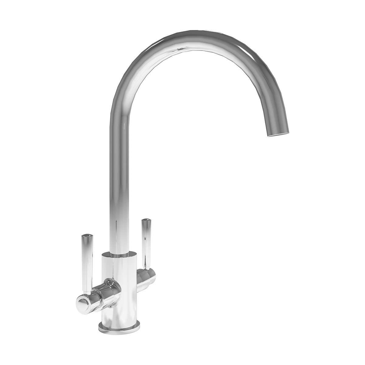 Noa dual lever kitchen tap in chrome
