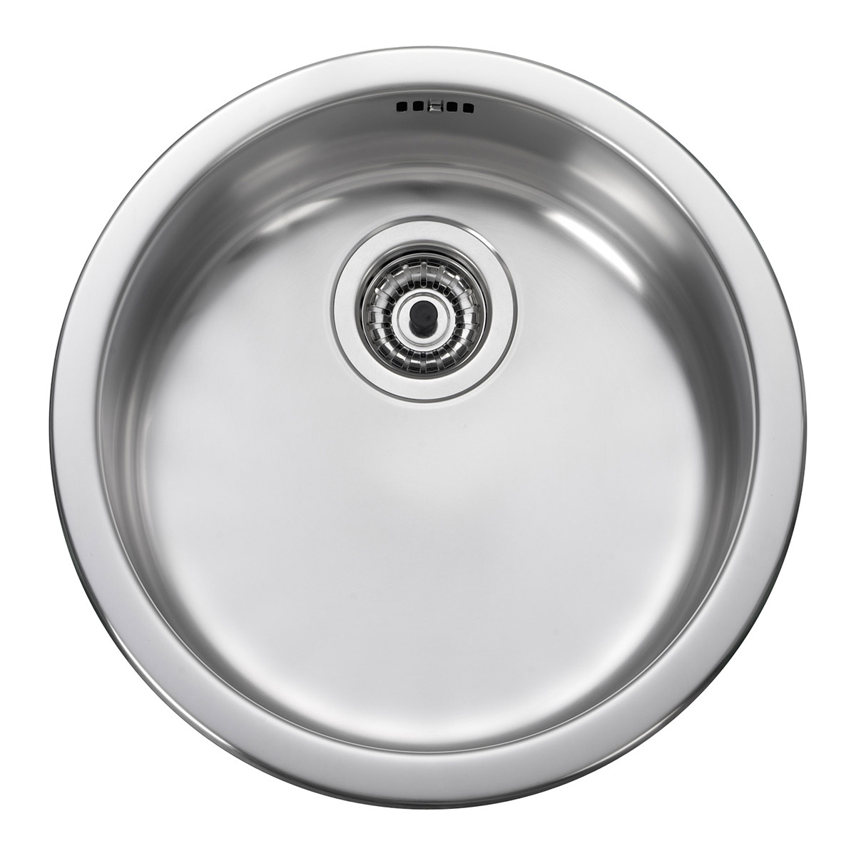 Ari round bowl kitchen sink in chrome